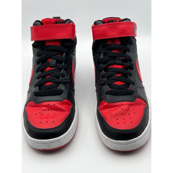 Nike Court Borough Mid 2 Sneakers Black Red‎ Athletic Shoes Boys 6.5 CD7782-003 - Picture 3 of 9